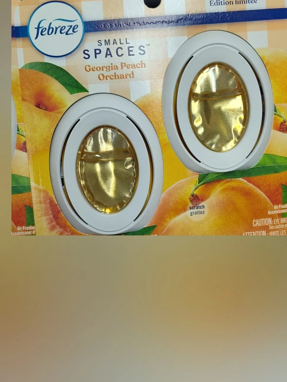 NWT! Febreze Small Spaces Georgia Peach Orchard Air Fresheners - (2-2pks)